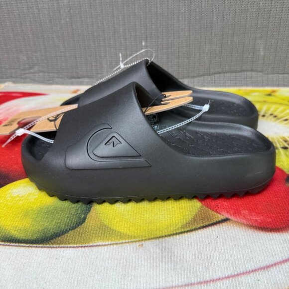 Quiksilver Mens Slide Sandals Size 8 Black EVA Comfortable Lightweight - Picture 1 of 7
